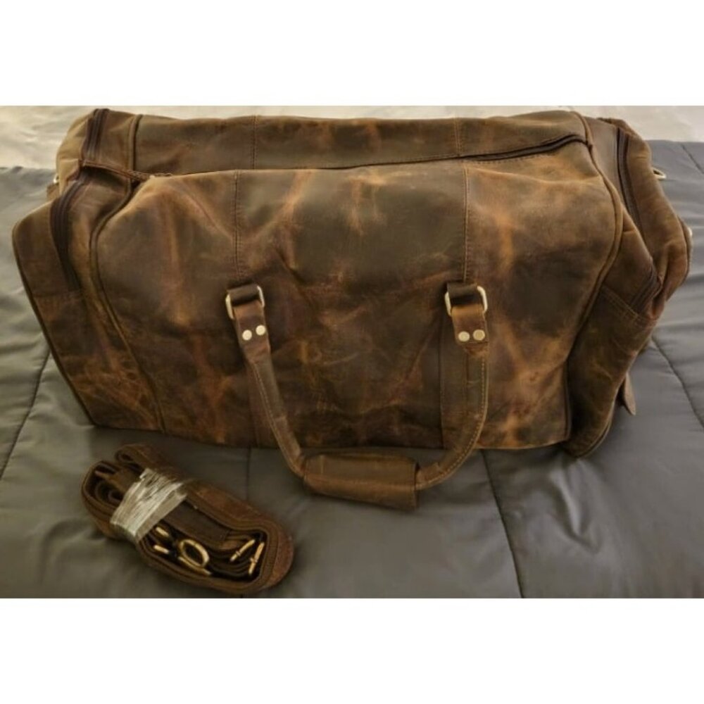 Large duffel bags for men holdall leather travel bag overnight gym sports